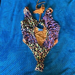 Icon Swim Colorful Animal Print Women’s One Piece